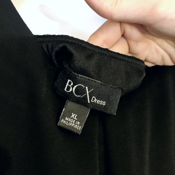 BCX Macy's Little Black Open Back Dress, EXTRA LARGE - Picture 3 of 4